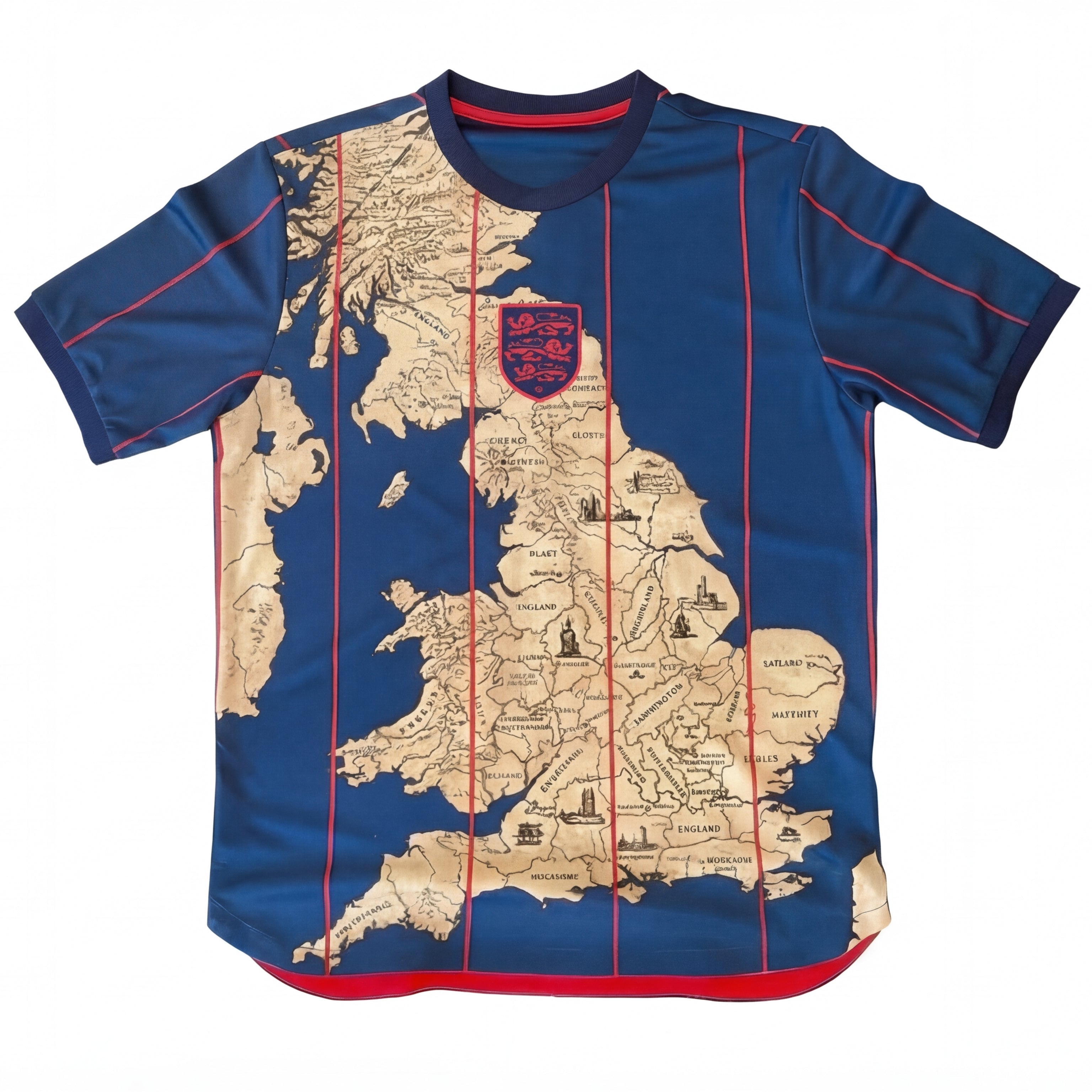 ENGLAND HERITAGE MAP JERSEY WORLDCUP 2026