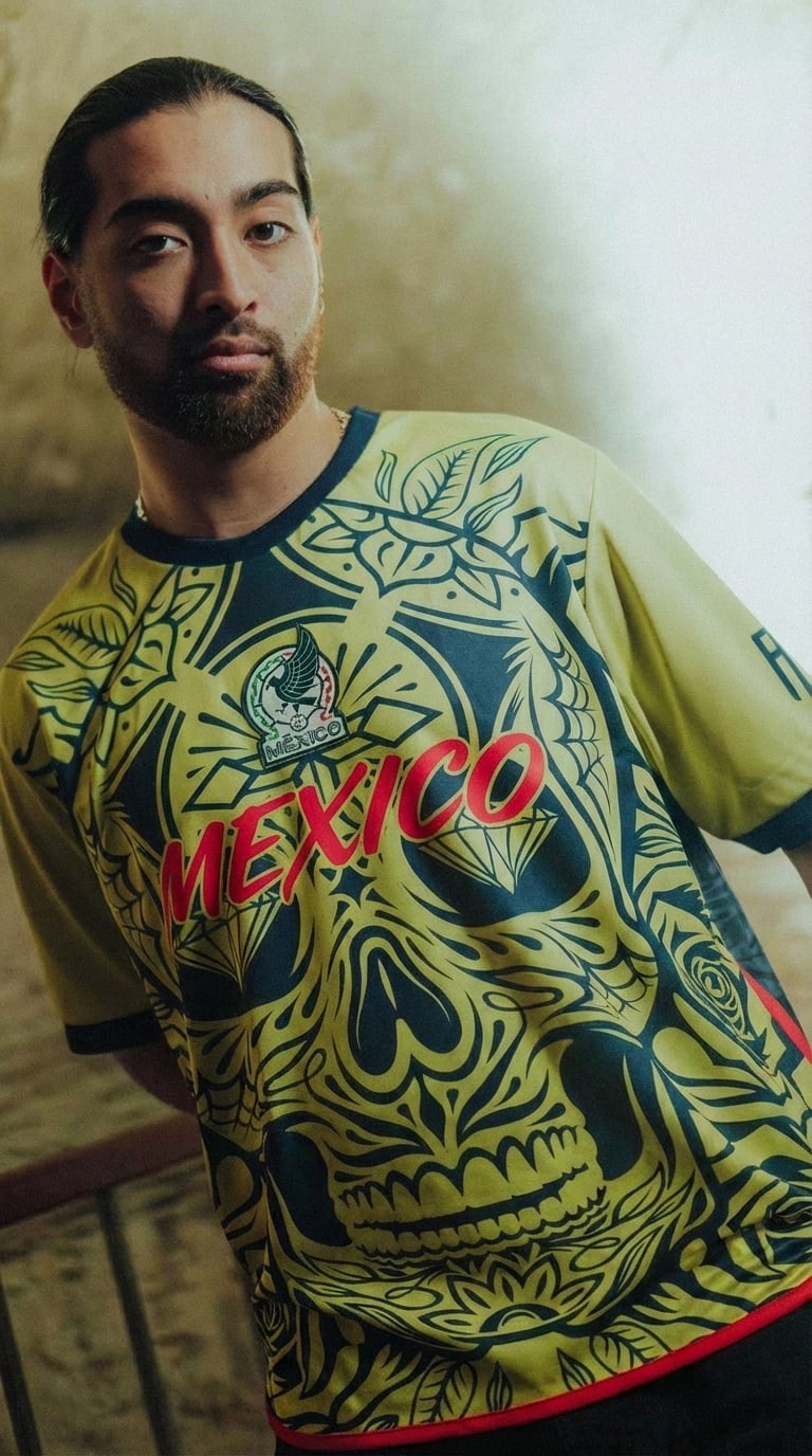 MEXICO "Dia De Los Muertos" SKULL HOME JERSEY WORLDCUP 2026 LOGO