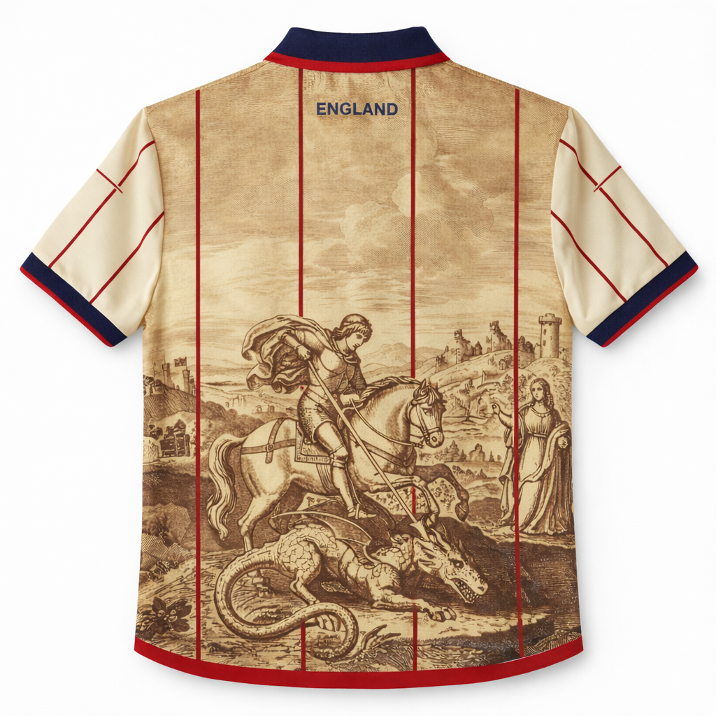 ENGLAND ST.GEORGE DRAGON SLAYER POLO JERSEY WORLDCUP 2026