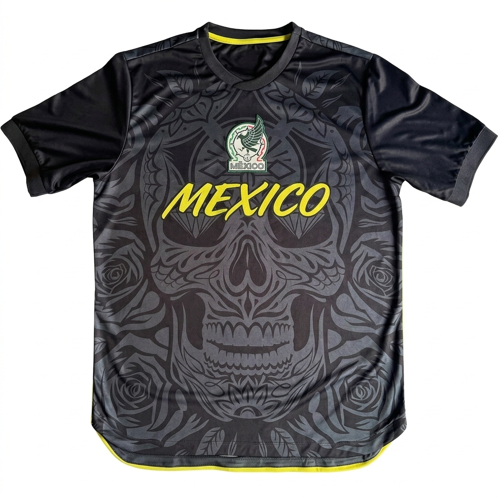 MEXICO "Dia De Los Muertos" SKULL AWAY JERSEY WORLDCUP 2026 LOGO