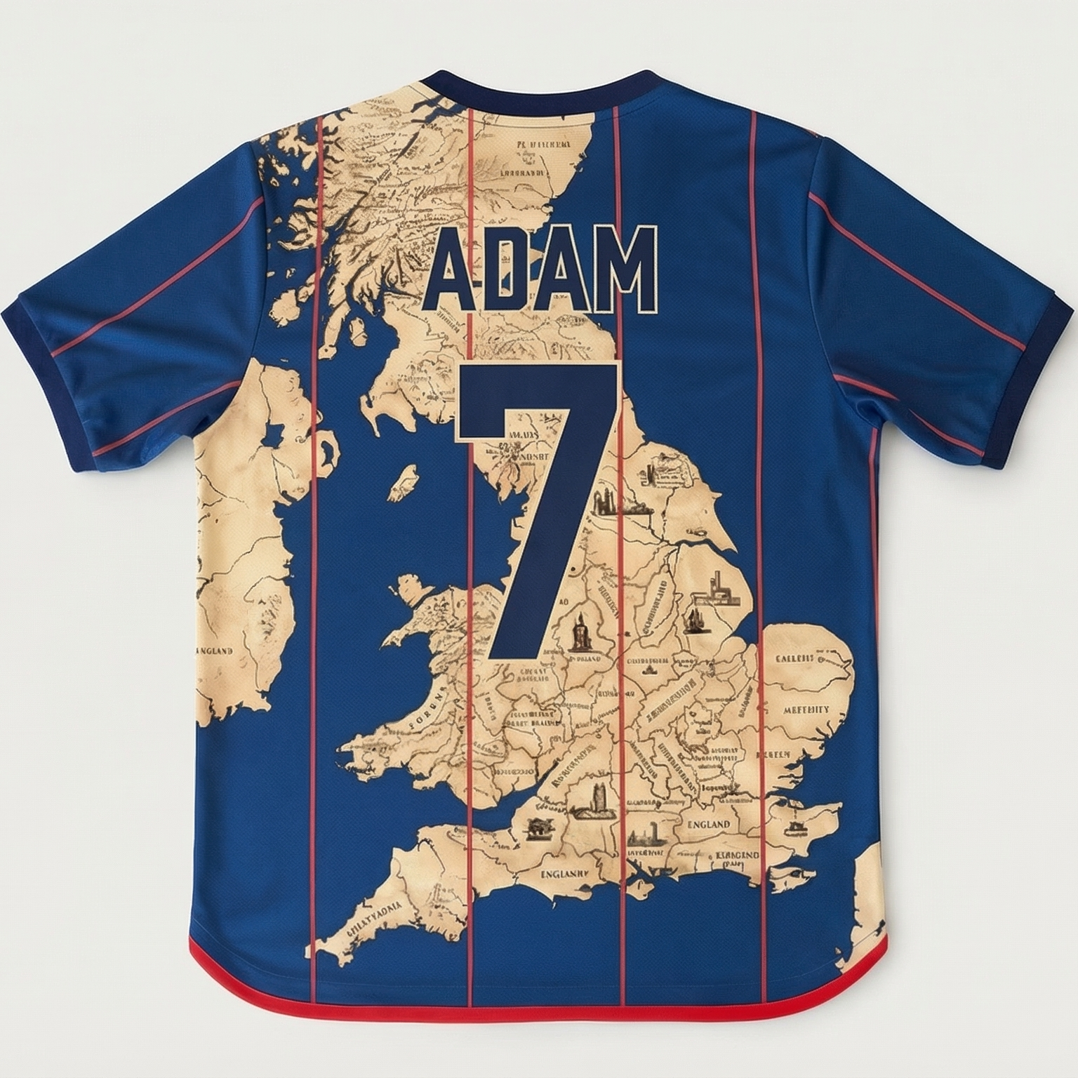ENGLAND HERITAGE MAP JERSEY WORLDCUP 2026